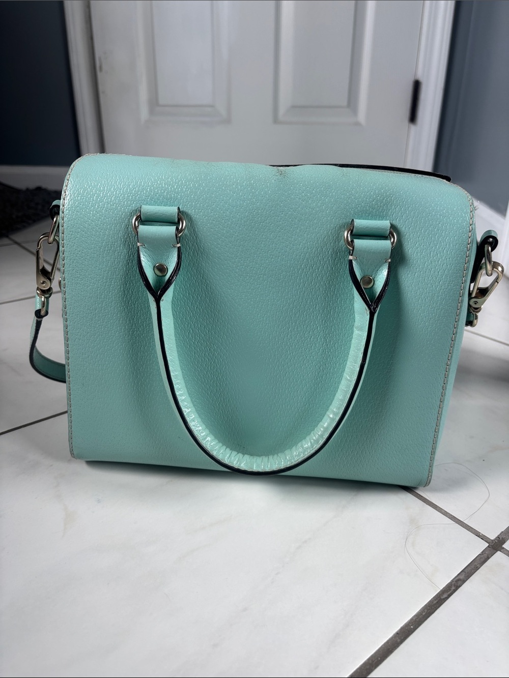 kate spade Tiffany blue dome satchel with detachable strap - Picture 3 of 4